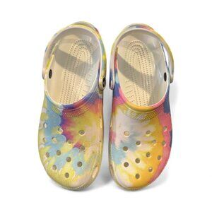 Crocs Women’s Size 11 – Pastel Color Tie Dyed – Very Good Condition Rainbow